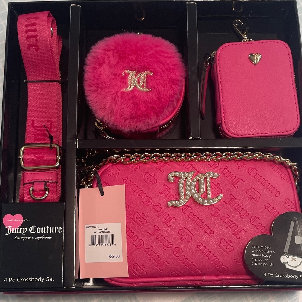 Juicy Couture Vibrant Pink Accessory Set